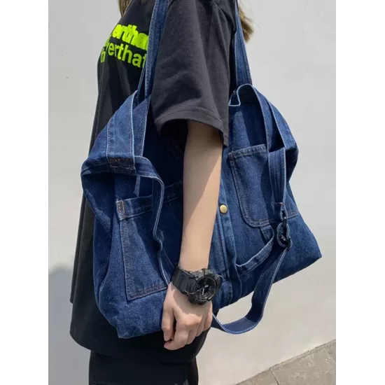 Casual Denim Split-Joint Solid Color Bags Accessories Casual Denim Split-Joint Solid Color Bags Accessories