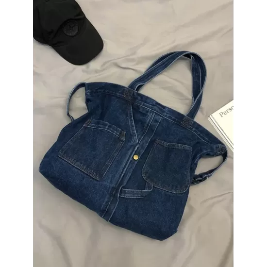 Casual Denim Split-Joint Solid Color Bags Accessories Casual Denim Split-Joint Solid Color Bags Accessories