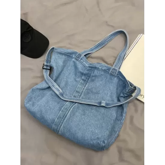 Casual Denim Split-Joint Solid Color Bags Accessories Casual Denim Split-Joint Solid Color Bags Accessories