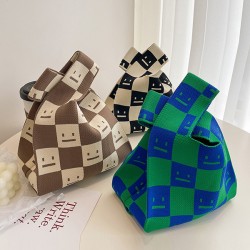 Urban Checkerboard Plaid Color-Block Bags Accessories Handbags