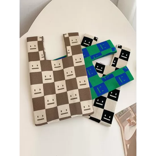 Urban Checkerboard Plaid Color-Block Bags Accessories Handbags Urban Checkerboard Plaid Color-Block Bags Accessories Handbags