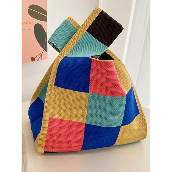 Casual Checkerboard Contrast Color Color-Block Bags Accessories Handbags Casual Checkerboard Contrast Color Color-Block Bags Accessories Handbags