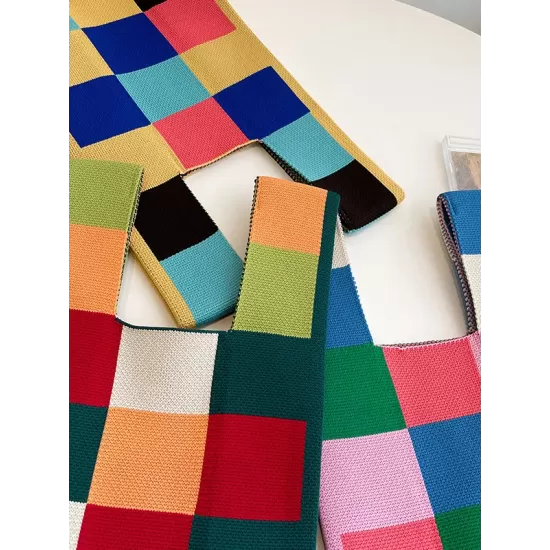 Casual Checkerboard Contrast Color Color-Block Bags Accessories Handbags Casual Checkerboard Contrast Color Color-Block Bags Accessories Handbags