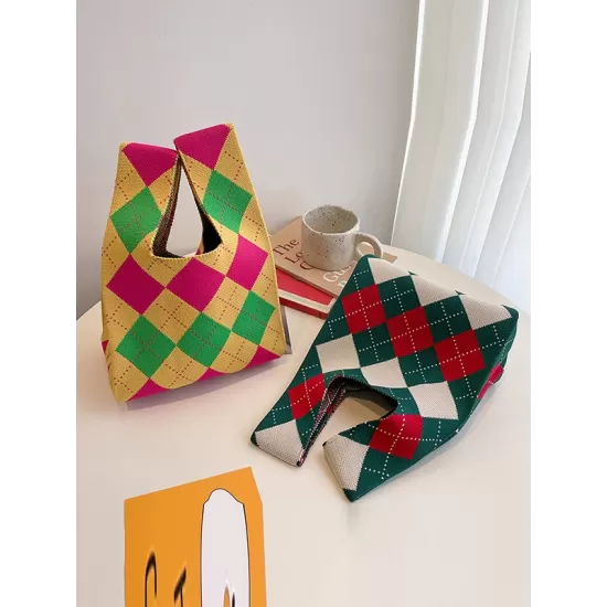 Urban Checkerboard Contrast Color Color-Block Bags Accessories Handbags Urban Checkerboard Contrast Color Color-Block Bags Accessories Handbags