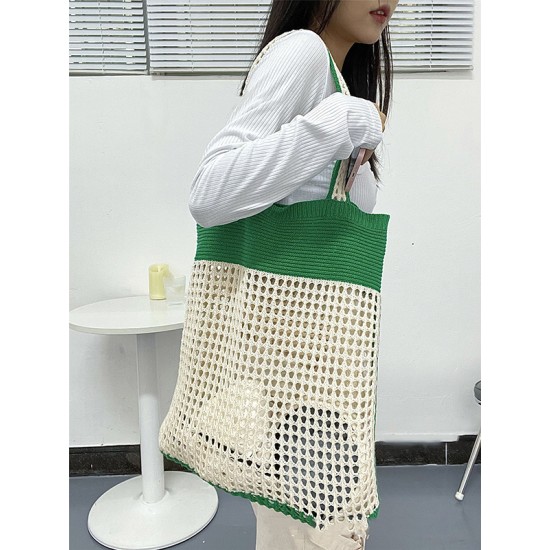 Beach Contrast Color Hollow Bags Accessories Beach Contrast Color Hollow Bags Accessories