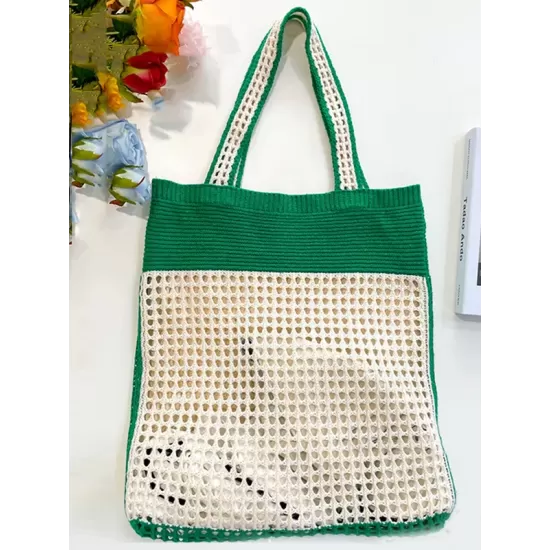 Beach Contrast Color Hollow Bags Accessories Beach Contrast Color Hollow Bags Accessories