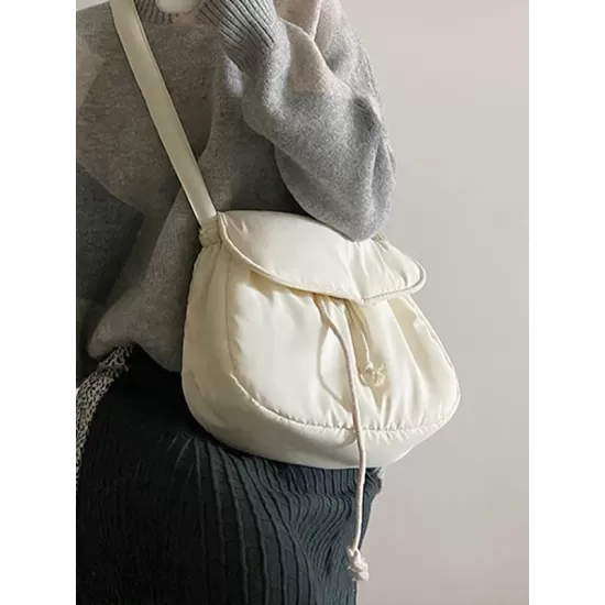 Simple Casual Solid Color Soft Bags Accessories Simple Casual Solid Color Soft Bags Accessories