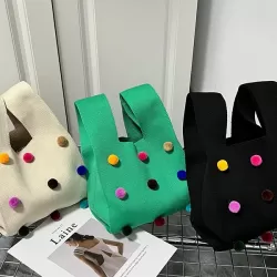 Original Contrast Color Knitting Bags Accessories