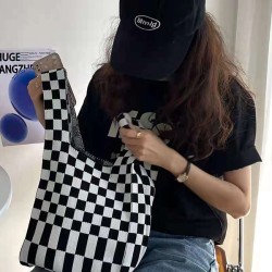 Original Weave Contrast Color Plaid Bags Accessories