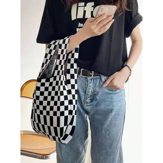 Original Weave Contrast Color Plaid Bags Accessories Original Weave Contrast Color Plaid Bags Accessories