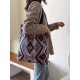 Artistic Retro Weave Contrast Color Striped Bags Accessories Artistic Retro Weave Contrast Color Striped Bags Accessories