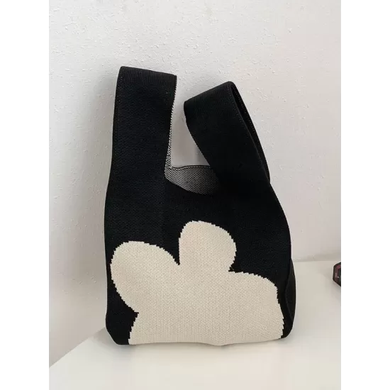 Flower Contrast Color Knitting Bags Accessories Flower Contrast Color Knitting Bags Accessories