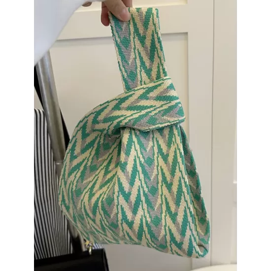 Geometric Multi-Colored Woven Handbag Bags Accessories Geometric Multi-Colored Woven Handbag Bags Accessories
