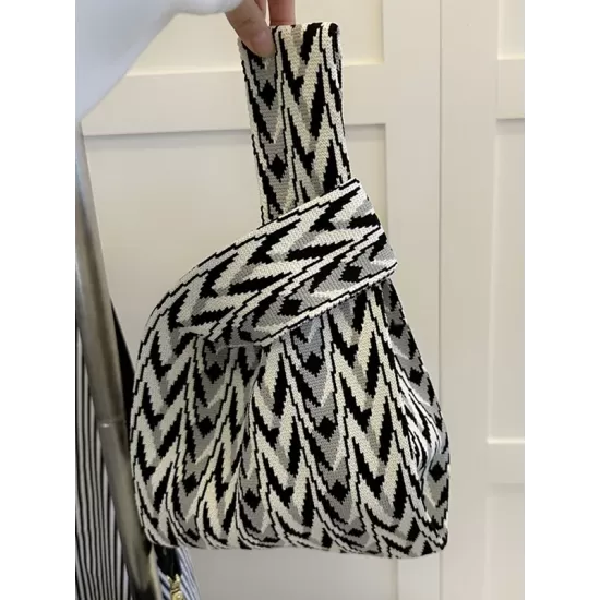 Geometric Multi-Colored Woven Handbag Bags Accessories Geometric Multi-Colored Woven Handbag Bags Accessories