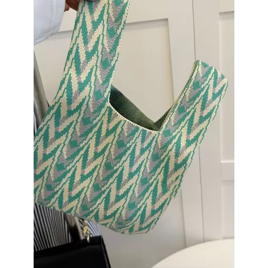 Geometric Multi-Colored Woven Handbag Bags Accessories Geometric Multi-Colored Woven Handbag Bags Accessories