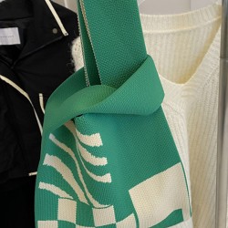 Zebra-Stripe Woven Handbag Bags Accessories