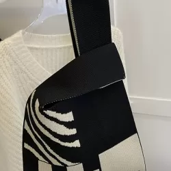 Zebra-Stripe Woven Handbag Bags Accessories