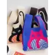 Animal Printed Multi-Colored Woven Handbag Bags Accessories Animal Printed Multi-Colored Woven Handbag Bags Accessories