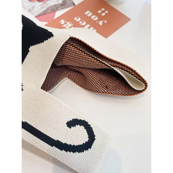Animal Printed Multi-Colored Woven Handbag Bags Accessories Animal Printed Multi-Colored Woven Handbag Bags Accessories