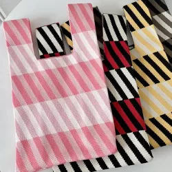Striped Woven Handbag Bags Accessories