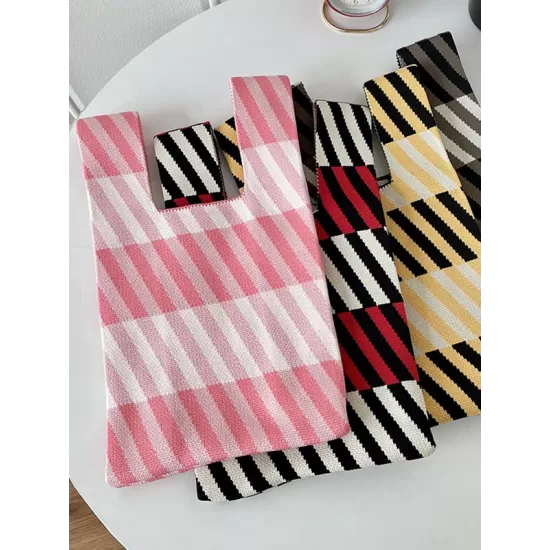 Striped Woven Handbag Bags Accessories Striped Woven Handbag Bags Accessories