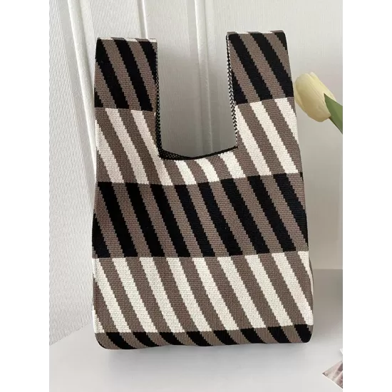 Striped Woven Handbag Bags Accessories Striped Woven Handbag Bags Accessories