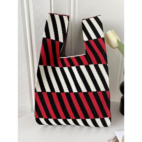 Striped Woven Handbag Bags Accessories Striped Woven Handbag Bags Accessories