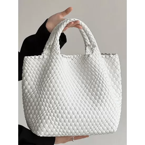 Solid Color Woven Tote Handbags Bags Solid Color Woven Tote Handbags Bags