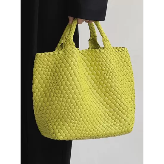 Solid Color Woven Tote Handbags Bags Solid Color Woven Tote Handbags Bags