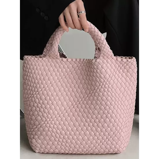 Solid Color Woven Tote Handbags Bags Solid Color Woven Tote Handbags Bags