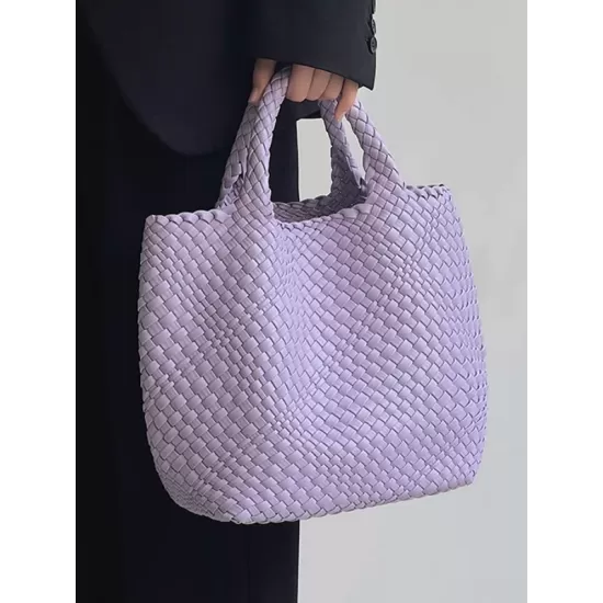 Solid Color Woven Tote Handbags Bags Solid Color Woven Tote Handbags Bags