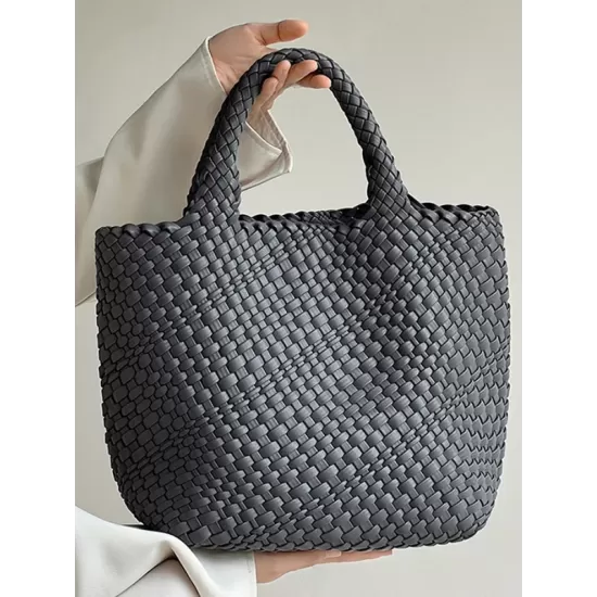 Solid Color Woven Tote Handbags Bags Solid Color Woven Tote Handbags Bags