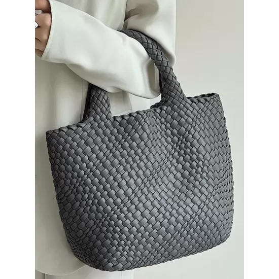 Solid Color Woven Tote Handbags Bags Solid Color Woven Tote Handbags Bags