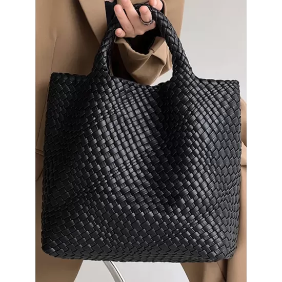 Solid Color Woven Tote Handbags Bags Solid Color Woven Tote Handbags Bags