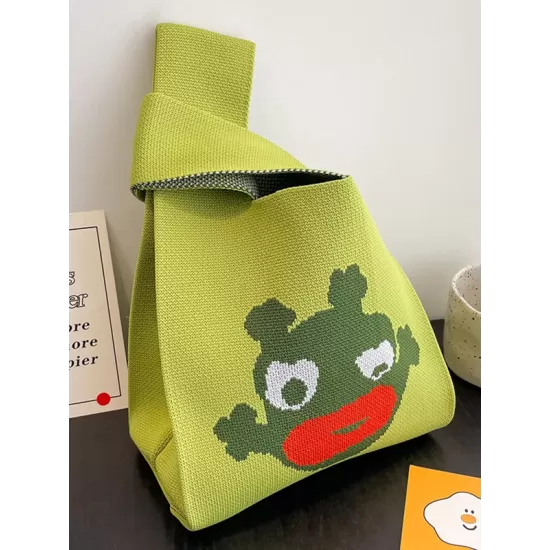 Cartoon Printed Woven Handbag Bags Accessories Cartoon Printed Woven Handbag Bags Accessories