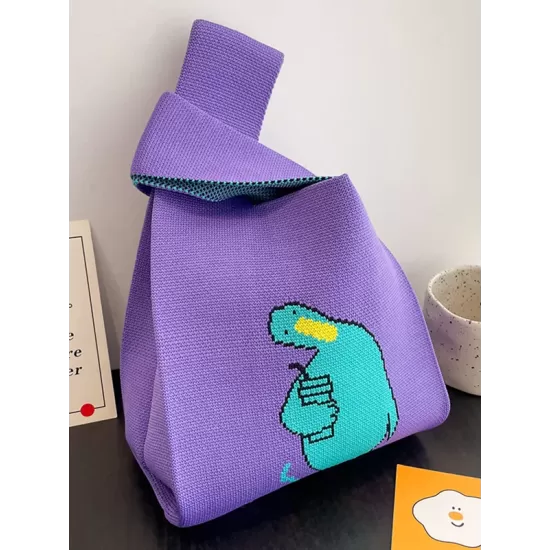 Cartoon Printed Woven Handbag Bags Accessories Cartoon Printed Woven Handbag Bags Accessories