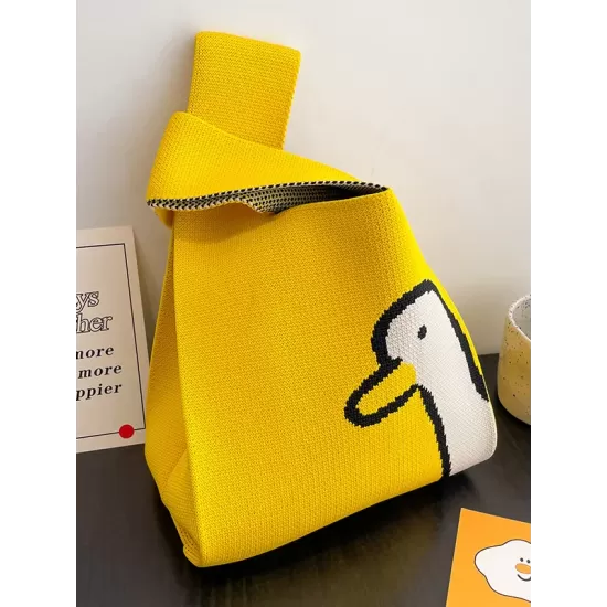 Cartoon Printed Woven Handbag Bags Accessories Cartoon Printed Woven Handbag Bags Accessories