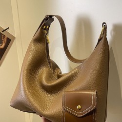 Buckle Pockets Solid Color Split-Joint Zipper Crossbody Bags