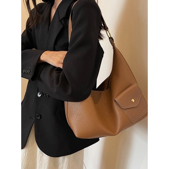 Buckle Pockets Solid Color Split-Joint Zipper Crossbody Bags Buckle Pockets Solid Color Split-Joint Zipper Crossbody Bags