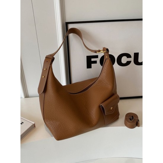Buckle Pockets Solid Color Split-Joint Zipper Crossbody Bags Buckle Pockets Solid Color Split-Joint Zipper Crossbody Bags