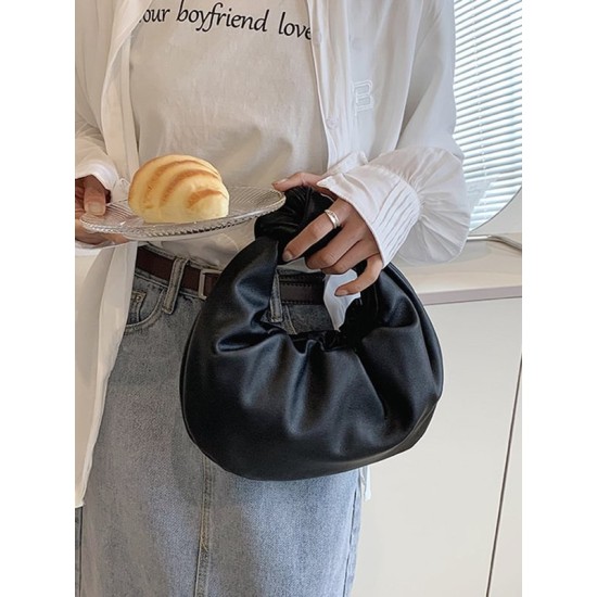 Bowknot Pleated Solid Color Handbags Accessories Bowknot Pleated Solid Color Handbags Accessories