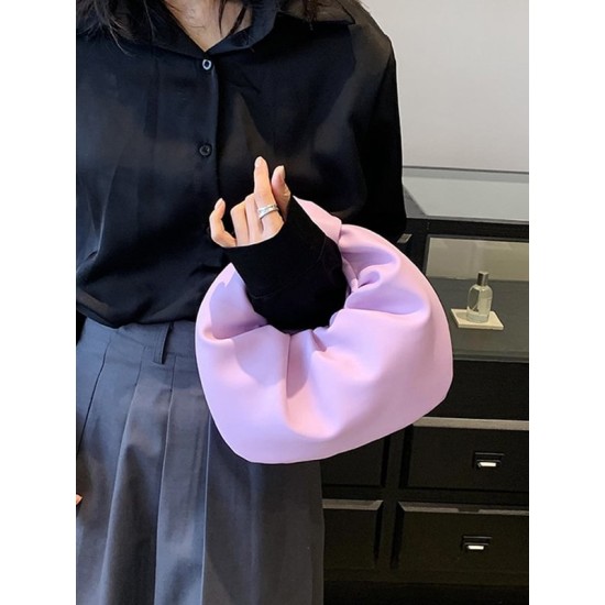 Bowknot Pleated Solid Color Handbags Accessories Bowknot Pleated Solid Color Handbags Accessories