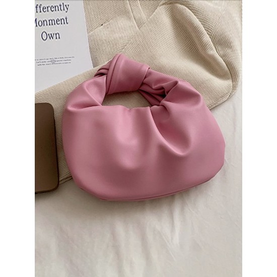 Bowknot Pleated Solid Color Handbags Accessories Bowknot Pleated Solid Color Handbags Accessories
