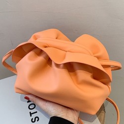Falbala Pleated Solid Color Bags Accessories