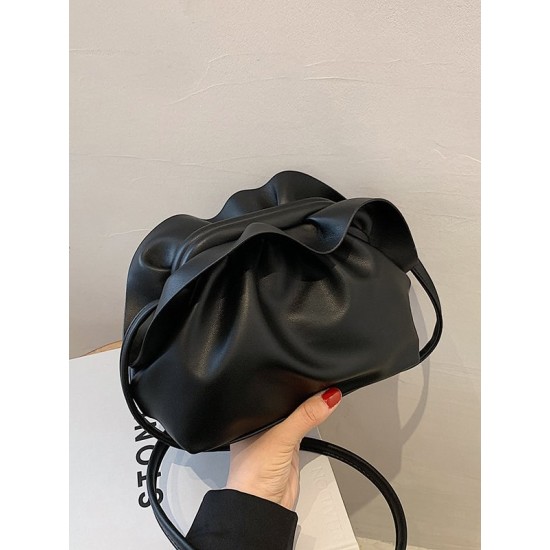 Falbala Pleated Solid Color Bags Accessories Falbala Pleated Solid Color Bags Accessories