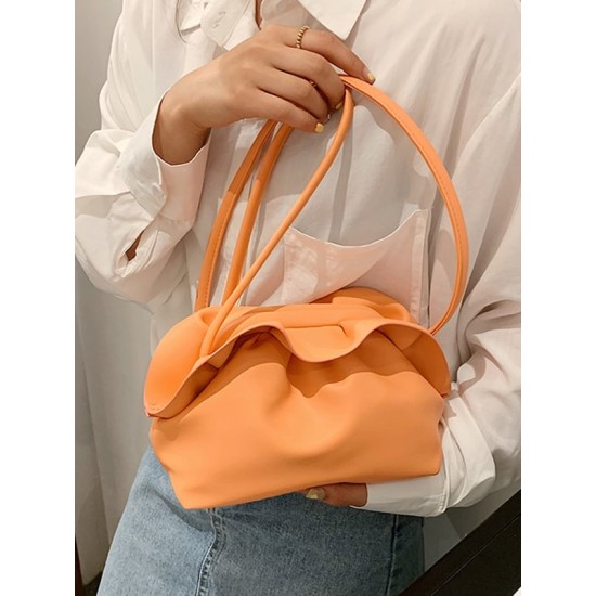 Falbala Pleated Solid Color Bags Accessories Falbala Pleated Solid Color Bags Accessories