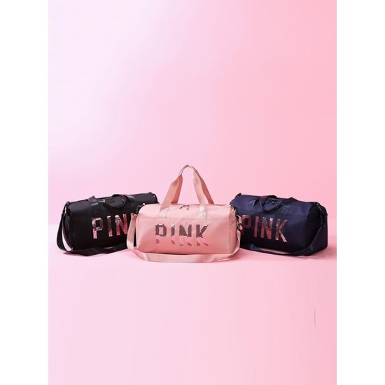 Sequined Letter Print Large-Capacity Outdoor Portable Travel Bag Sequined Letter Print Large-Capacity Outdoor Portable Travel Bag