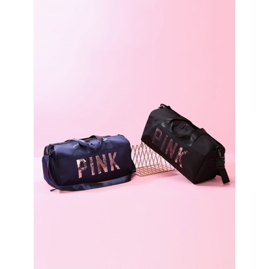 Sequined Letter Print Large-Capacity Outdoor Portable Travel Bag Sequined Letter Print Large-Capacity Outdoor Portable Travel Bag