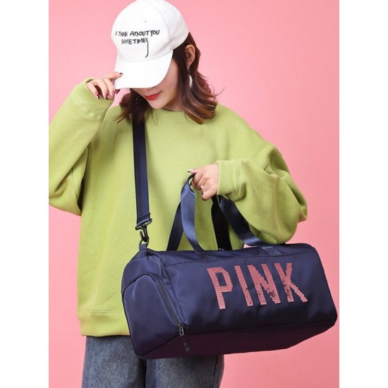 Sequined Letter Print Large-Capacity Outdoor Portable Travel Bag Sequined Letter Print Large-Capacity Outdoor Portable Travel Bag