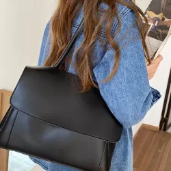 Casual Simple Chic Solid Color Shoulder Bag